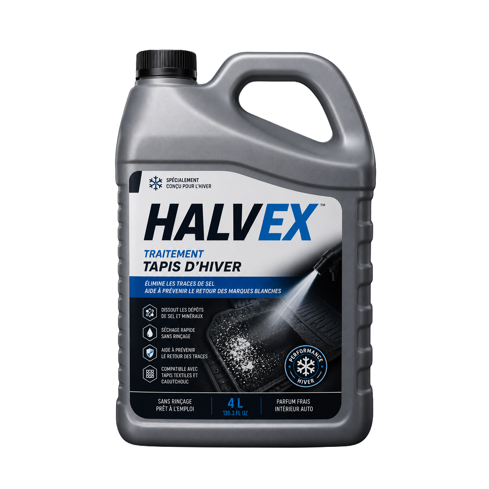 HALVEX Traitement tapis d’hiver, recharge de 4 litres.